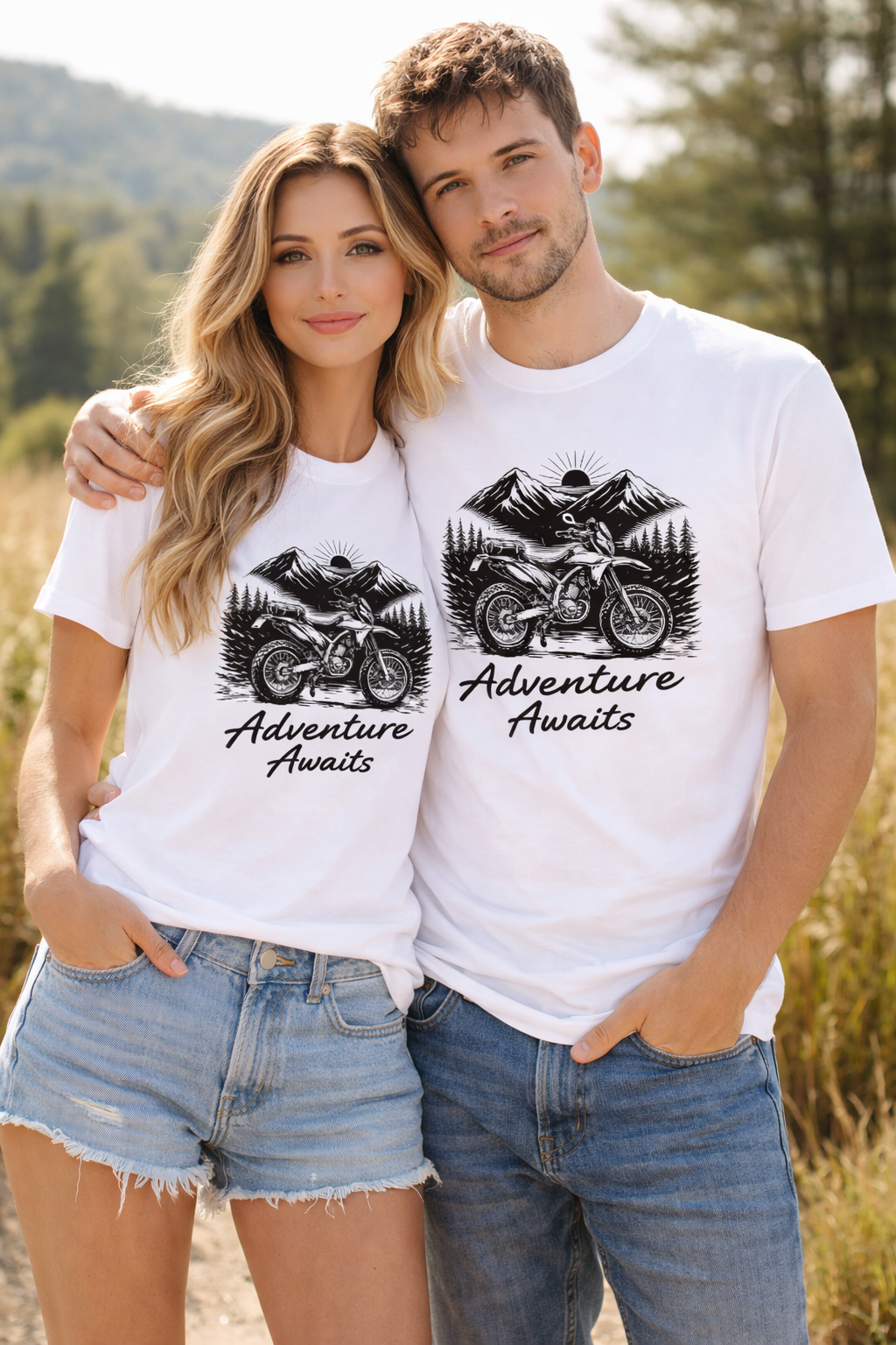 Adventure Awaits Graphic Printed T-Shirt – White