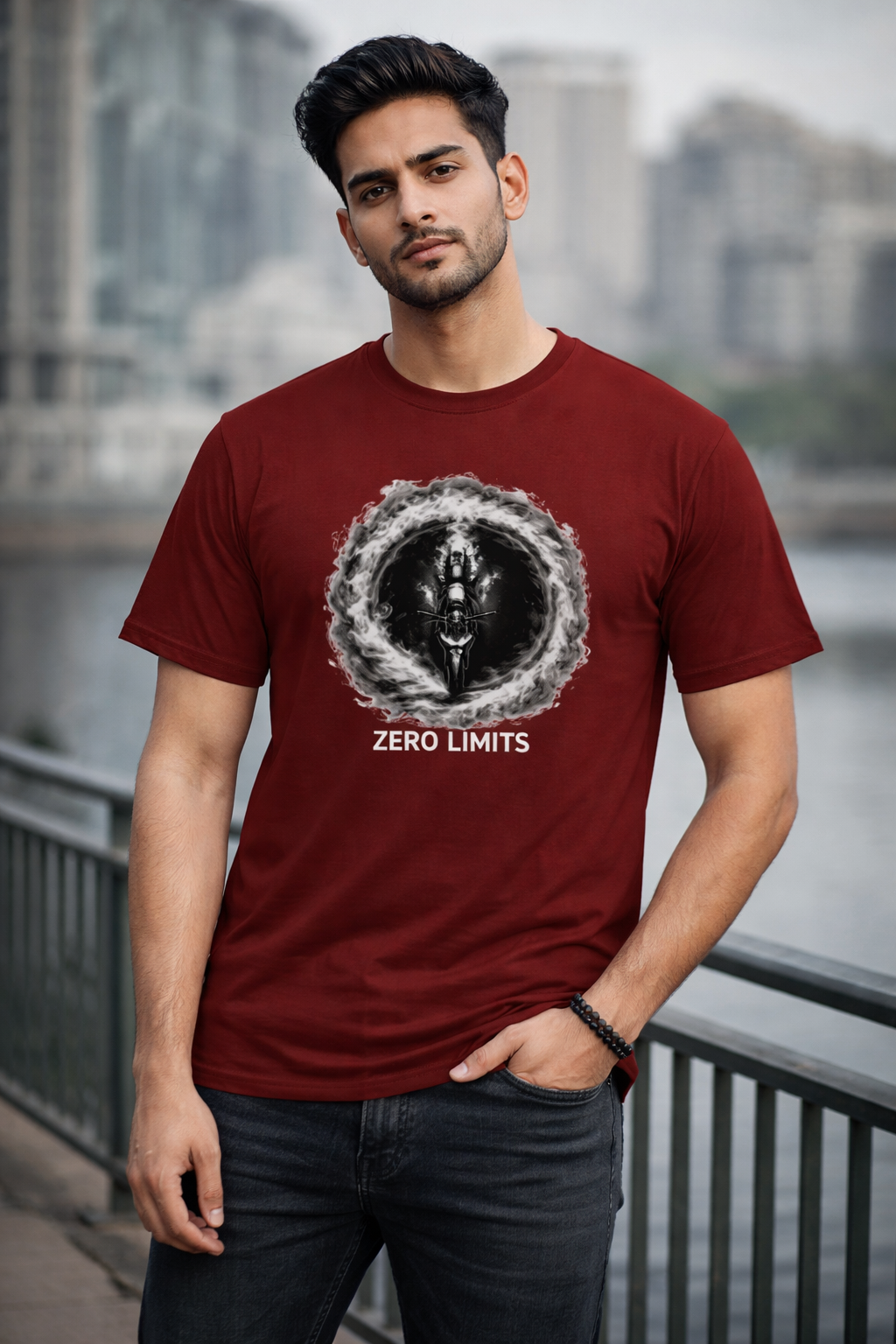 a Zero Limits Graphic Printed T-Shirt – Brick Red