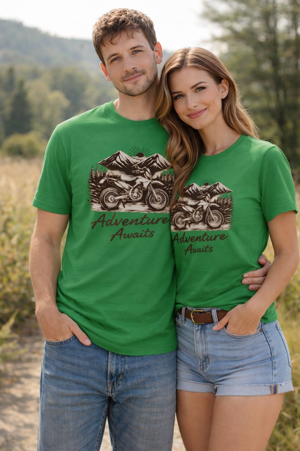 Adventure Awaits Graphic Printed T-Shirt – Green