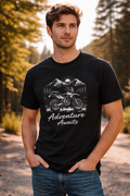Adventure Awaits Graphic Printed T-Shirt – Black