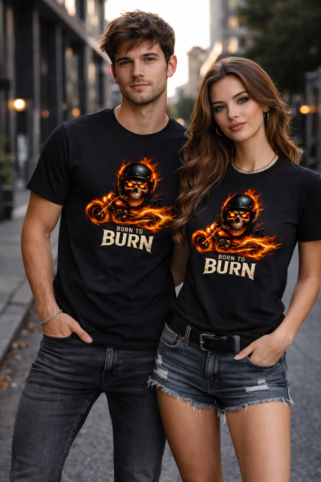 Born To Burn Graphic Printed T-Shirt – Black