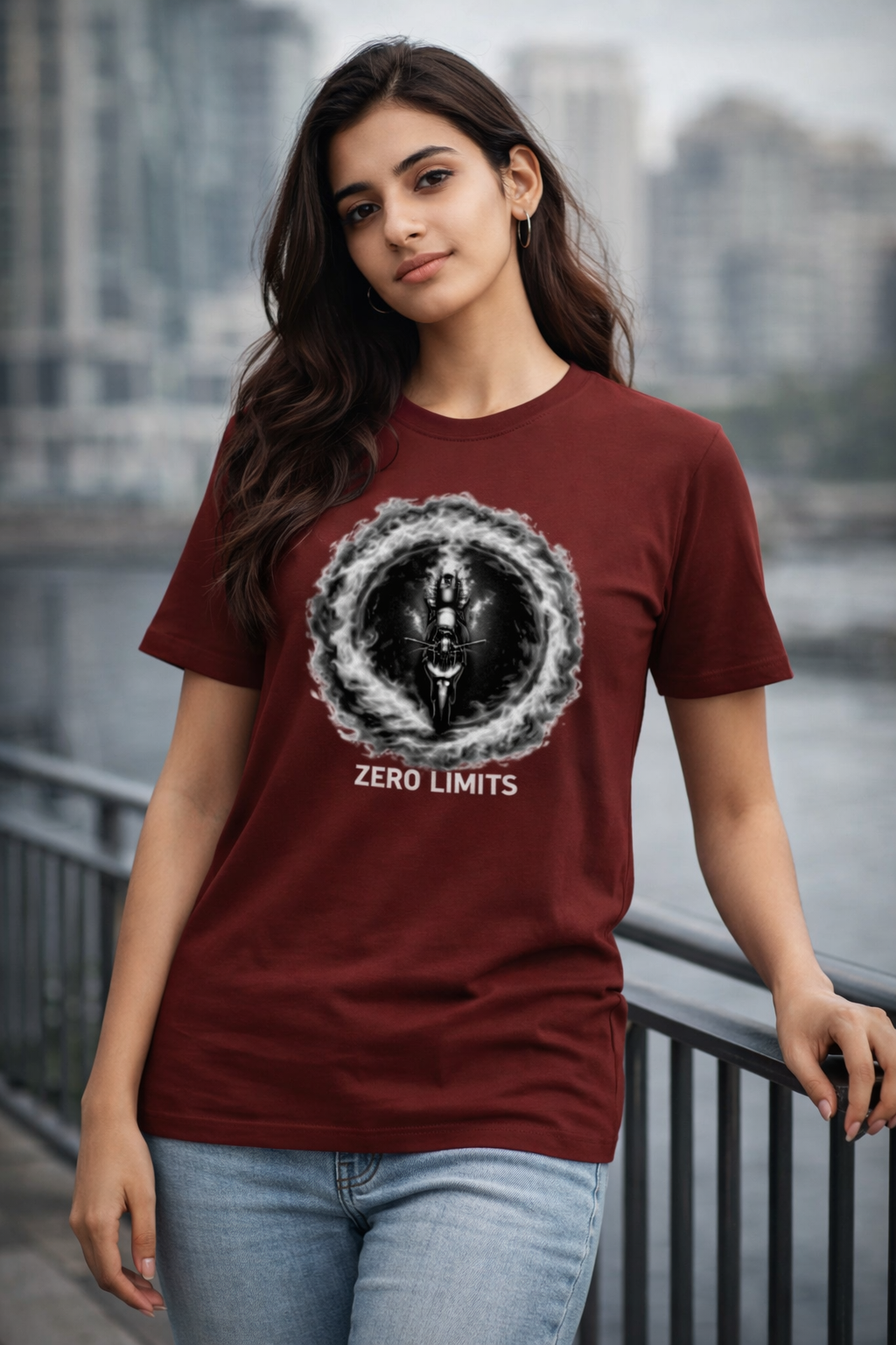 a Zero Limits Graphic Printed T-Shirt – Brick Red